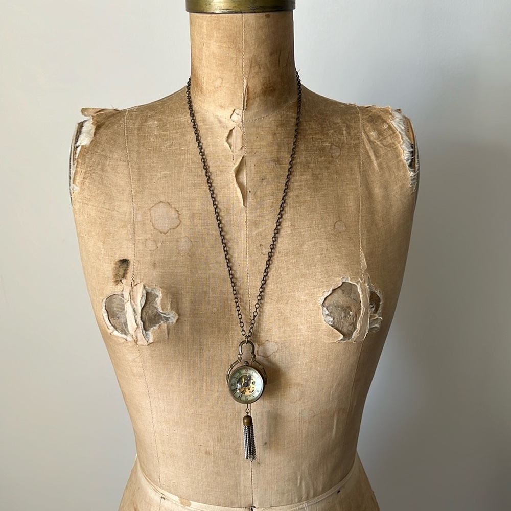 Antique Victorian Clock Necklace